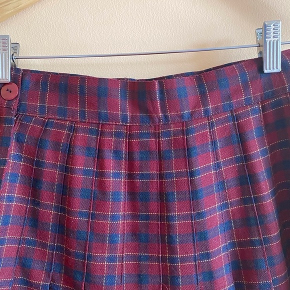 𝅺VINTAGE Evidence 90s Plaid School Girl Academia Skirt Made in Canada Size 8 - Picture 5 of 7
